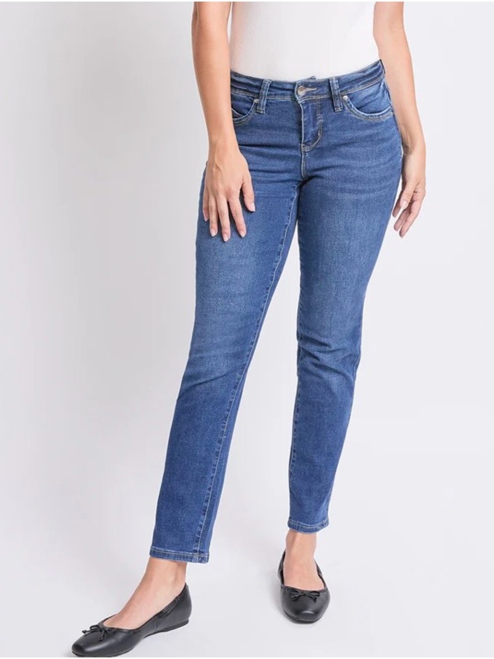 Royalty For Me Straight Leg Jeans in Medium Blue